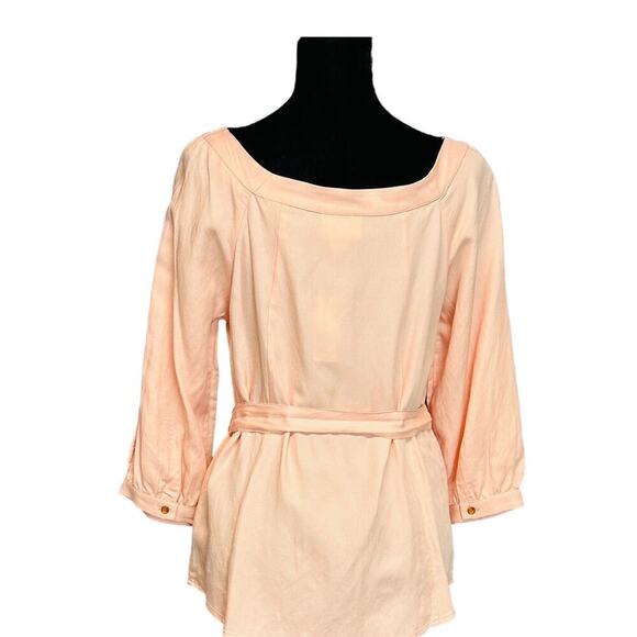 NWT Maeve by Anthropologie Peach off-the-shoulder blouse Size 6 - Picture 5 of 12